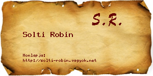 Solti Robin névjegykártya